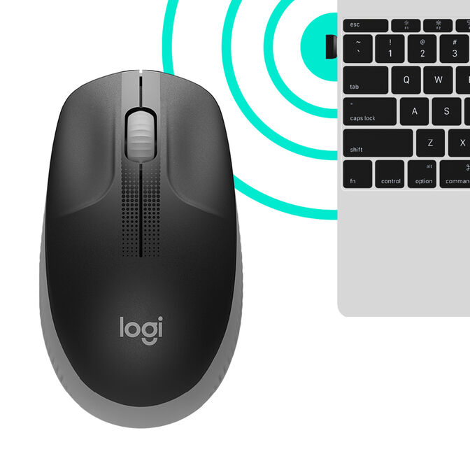Rato Logitech M190 Full Size Wireless Cinzento image number 3