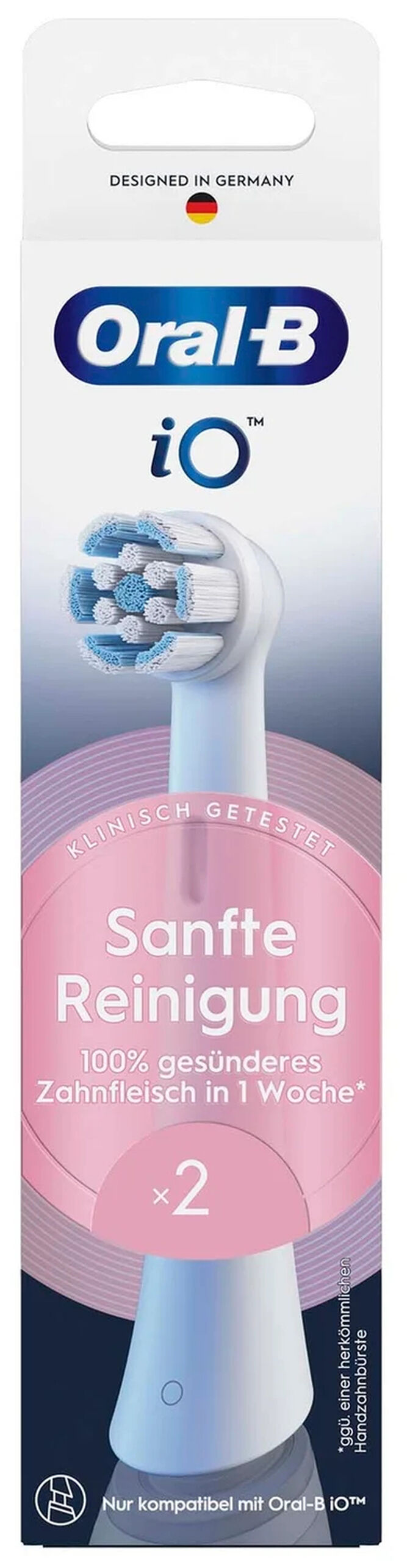 Cabe&ccedil;a de Substitui&ccedil;&atilde;o Oral-B iO Sanfte Reinigung Pack 2 Unidades image number 1