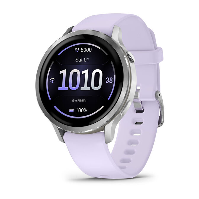 Smartwatch Garmin Venu 4 41mm Prateado/Lil&aacute;s image number 0