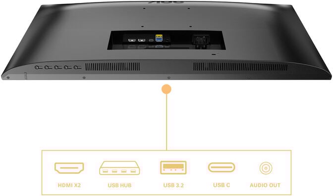 Monitor AOC 27" U27B3CF IPS 4K 60Hz USB-C (PD65W) Ajuste em Altura image number 15