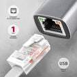 Adaptador AXAGON ADE-TXPD USB-C USB3.2 Gen 1 -  Gigabit Ethernet + PD 100W image number null