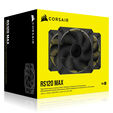 Ventoinha Corsair RS120 MAX 2000RPM PWM Preta 120mm (Pack 3) image number null