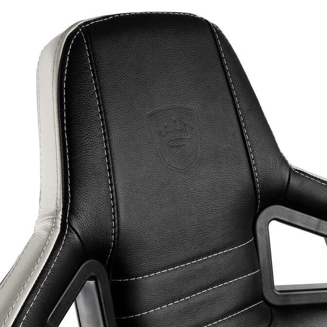 Cadeira noblechairs EPIC Real Leather - Preto / Branco / Vermelho image number 8