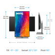 Monitor BenQ Creative Pro 31.5" PD3225U IPS Black 4K 60Hz 5ms Thunderbolt 3 DisplayHDR 400 USB-C (PD 85W) image number null