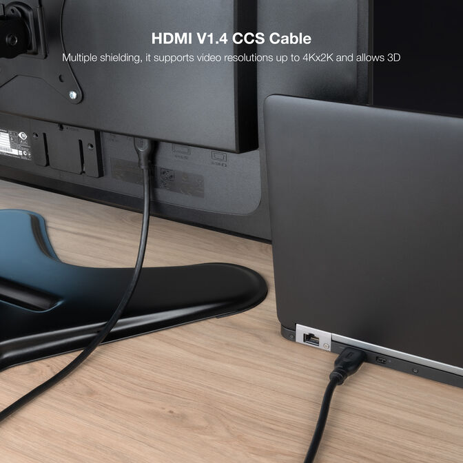 Cabo HDMI V1.4 Nanocable CCS, A/M-A/M 1.8 M image number 4