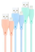 Cabos Lightning Nanocable Lightning > USB A/M 1M (Pack 3 Rosa, Azul e Verde) image number null