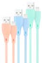 Cabos Lightning Nanocable Lightning > USB A/M 1M (Pack 3 Rosa, Azul e Verde)