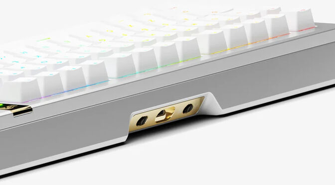 Teclado Mec&acirc;nico Glorious GMMK 3 Pro HE Wireless 75% Prateado - Fox HE Switch (US) image number 2