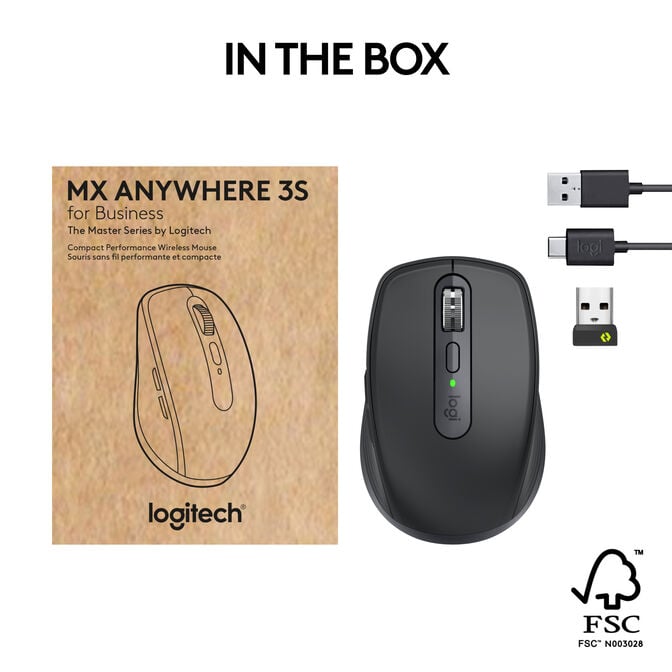 Rato Logitech MX Anywhere 3S for Business 8000DPI Wireless/Bluetooth Grafite image number 8