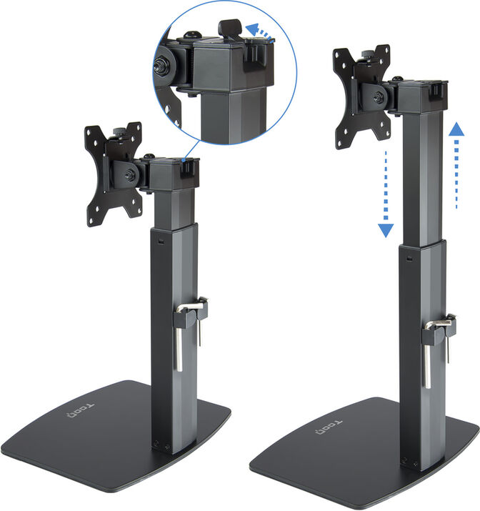 Suporte de Mesa Tabletop Tooq Tilt e Altura Ajust&aacute;vel 17" a 32" Max. 7kg Preto image number 4