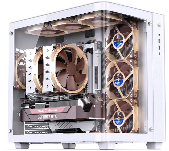 Caixa ATX Jonsbo TK-3 Vidro Temperado Branco image number 6