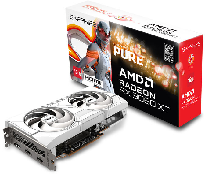 Gr&aacute;fica Sapphire Radeon RX 9060 XT Pure OC 16GB GDDR6 image number 0