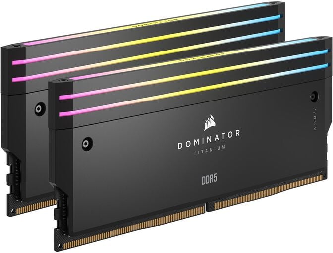 Corsair Kit 32GB (2 x 16GB) DDR5 7000MHz Dominator Titanium RGB Black CL34 image number 1