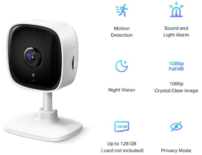 C&acirc;mara TP-Link Tapo TC60 Home Security FHD Wi-fi image number 2