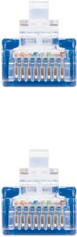 Cabo de Rede Nanocable RJ45 CAT.6 UTP AWG24 25 CM Azul image number null