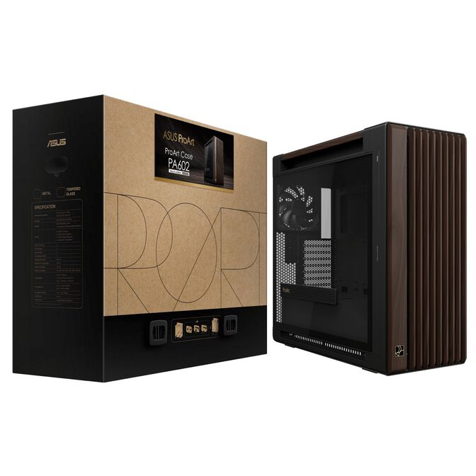 Caixa E-ATX ASUS ProArt PA602 Walnut Wood TG Modern Preta image number 18