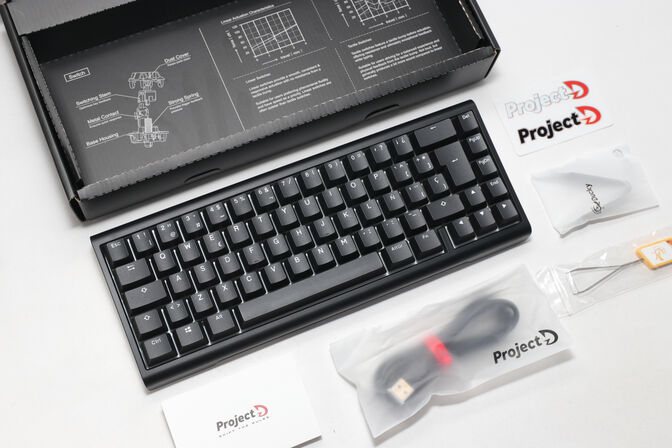 Teclado Mec&acirc;nico Ducky Tinker65 65% RGB Black MX-Blue (ES) image number 6