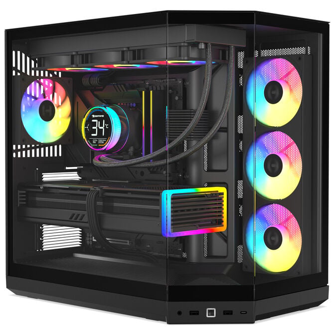 Caixa E-ATX Hyte Y50 Vidro Temperado Preto image number 1