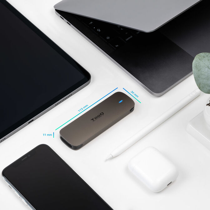 Caixa SSD Tooq M.2 NGFF USB 3.1 Gen 1 Castanho image number 1