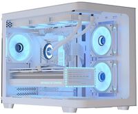 Caixa Micro-ATX Aerocool P300C ARGB Vidro Temperado Branco