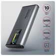 Caixa Externa AXAGON EEM2-SD2 para M.2/SSD C/ Display USB-C 3.2 Gen2 - Silver image number null