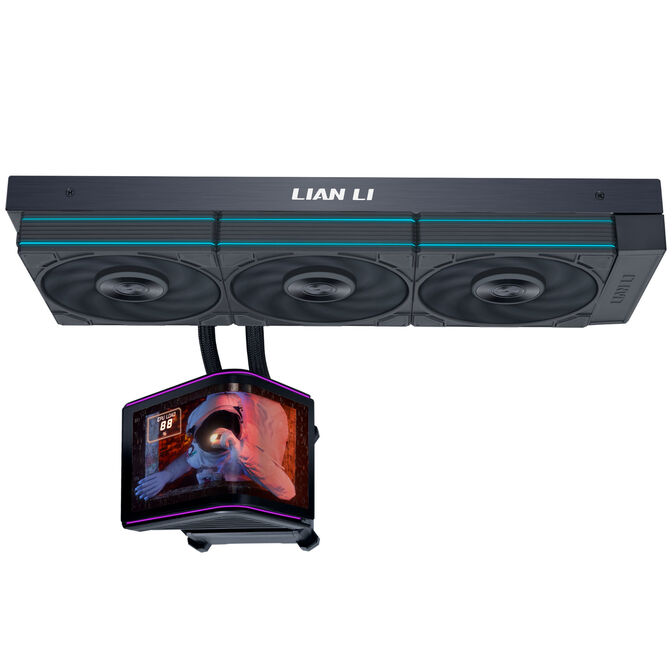 Water Cooler CPU AIO Lian Li HydroShift II OLED Curved 360P28 Preto - 360mm image number 1