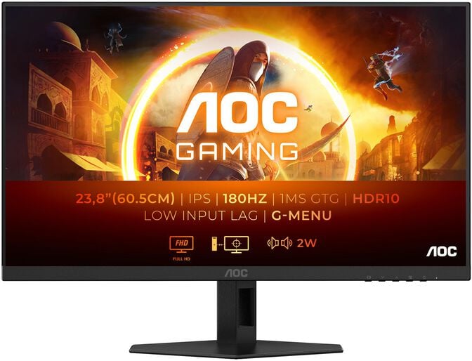 Monitor AOC Gaming 24" 24G4XE Fast IPS FHD 180 Hz 1ms HDR10 G-SYNC Compatible + Adaptive Sync image number 0