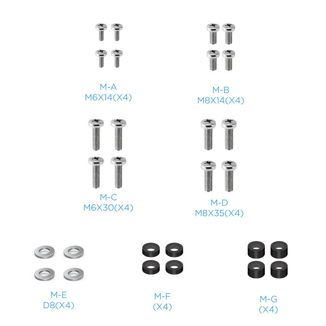 Suporte M&oacute;vel Tooq HERA 37" a 86" M&aacute;x. 50Kg Alum&iacute;nio image number 5