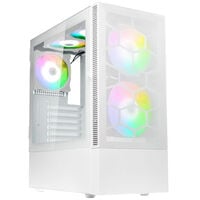 Caixa ATX Kolink Observatory MX Mesh ARGB Branco / Ventoinhas Brancas
