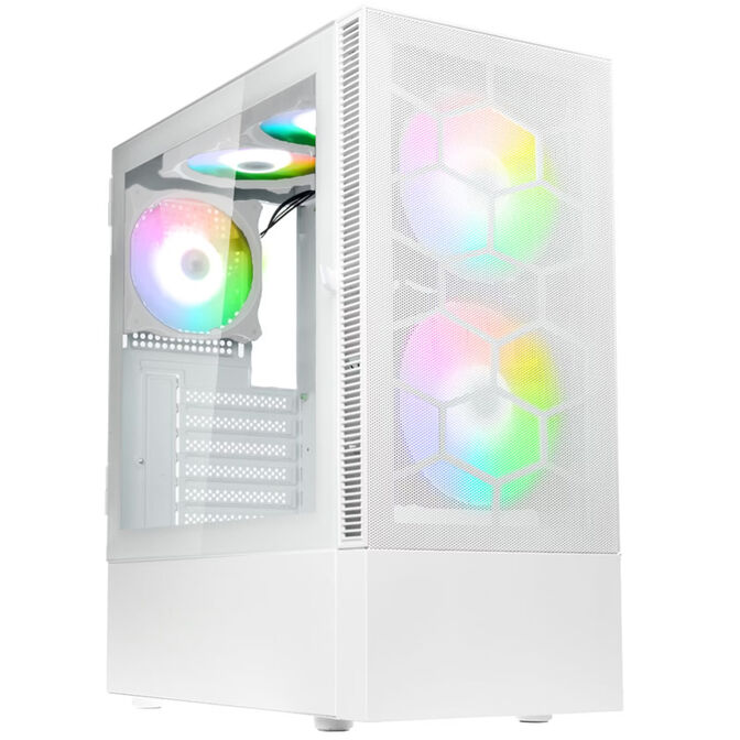 Caixa ATX Kolink Observatory MX Mesh ARGB Branco / Ventoinhas Brancas image number 0