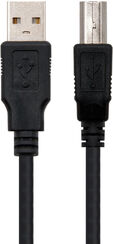 Cabo USB 2.0 Nanocable USB-A/M > USB-B/M 1 M Preto image number null