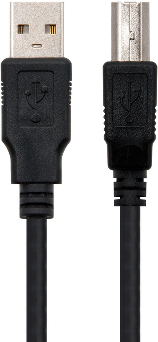 Cabo USB 2.0 Nanocable USB-A/M > USB-B/M 1 M Preto image number 1