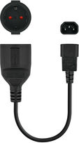 Cabo Adaptador de Alimenta&ccedil;&atilde;o Nanocable C14 p/ Schuko 0.25 M Preto image number null