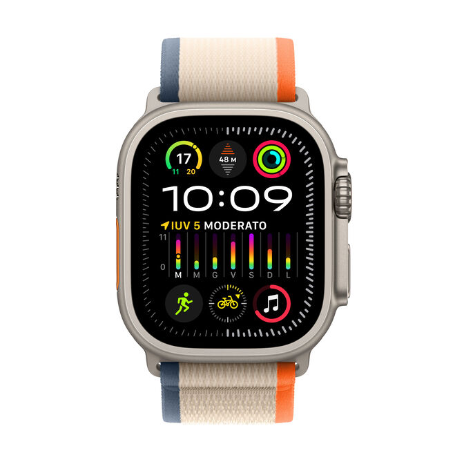 Smartwatch Apple Watch Ultra 2 GPS + Cellular 49mm Titanium Case com Orange/Beige Trail Loop  (S/M) image number 1