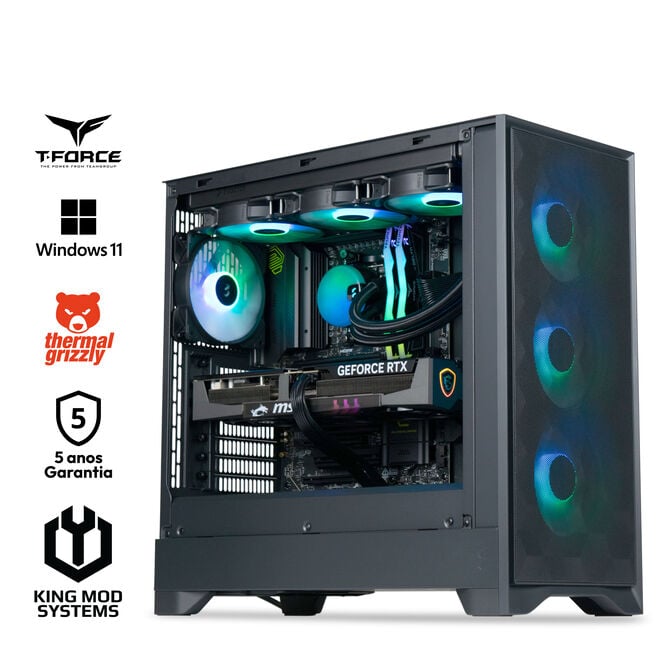 Computador King Mod Gamer-PC Fractal Ryzen 7 9800X3D 32GB DDR5 2TB RTX 5070 Ti WiFi W11 Bonus