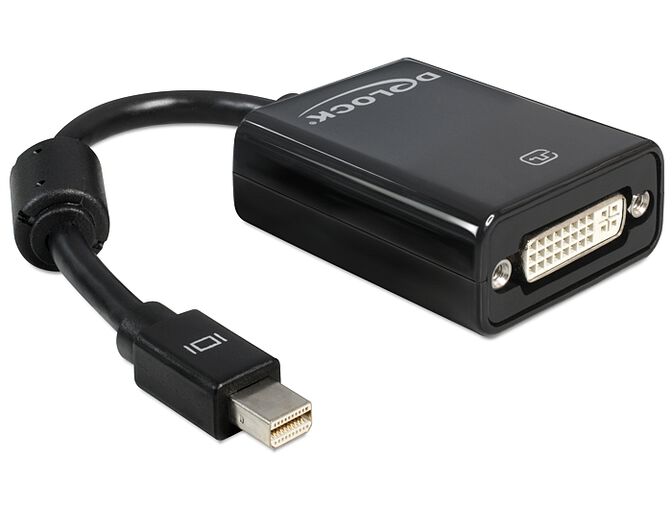 Conversor Delock Mini DisplayPort Macho > DVI Femea Preto image number 0