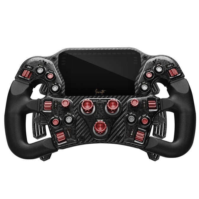 Volante Asetek SimSports Invicta Formula 4.3" LCD, USB-C, Red on Black image number 3