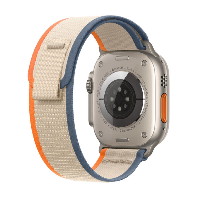 Smartwatch Apple Watch Ultra 2 GPS + Cellular 49mm Titanium Case com Orange/Beige Trail Loop  (S/M) image number 2