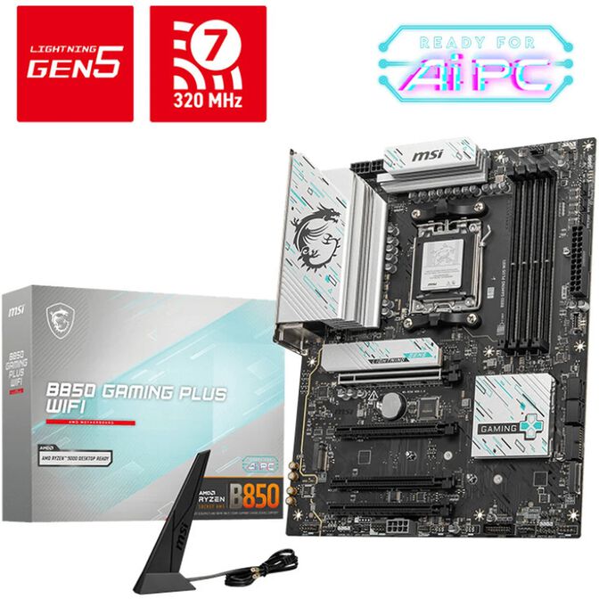 Bundle CPU Ryzen 7 9800X3D + Motherboard MSI B850 GAMING PLUS + Team Group Kit 32GB (2 x 16GB) DDR5 6000MHz image number 3