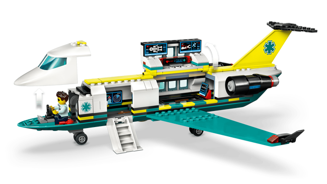 LEGO City: Avi&atilde;o de Ambul&acirc;ncia A&eacute;rea de Emerg&ecirc;ncia, 403 Pe&ccedil;as (60465) image number 3