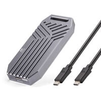 Caixa Externa M.2 Ewent EW7062 NVMe/PCIe USB-C 4 Cinza Screwless