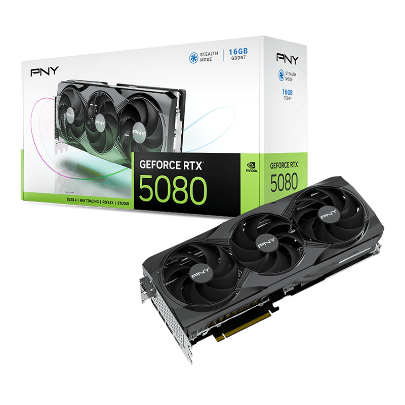 Gr&aacute;fica PNY GeForce&reg; RTX 5080 Gaming Triple Fan 16GB GDDR7 DLSS4