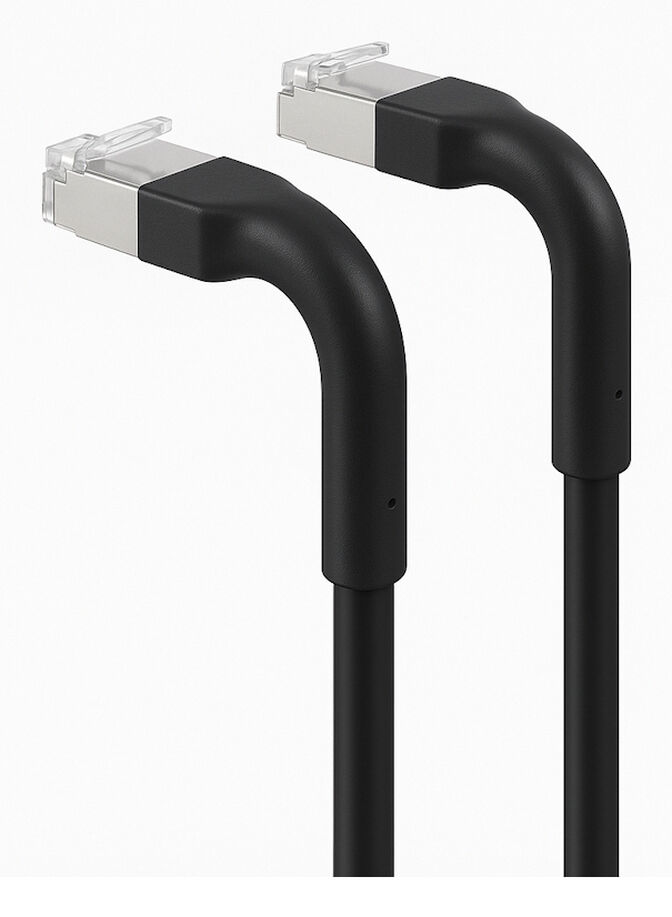 Cabo de Rede Ewent IM1315 CAT.6a U/FTP Slim Flex&iacute;vel 100% Cobre 0.2m Branco image number 0