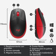 Rato Logitech M190 1000DPI Wireless Vermelho image number null