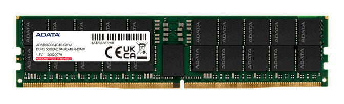 ADATA 32GB (1X32GB) DDR5 RDIMM 5600MHz CL46 image number 1