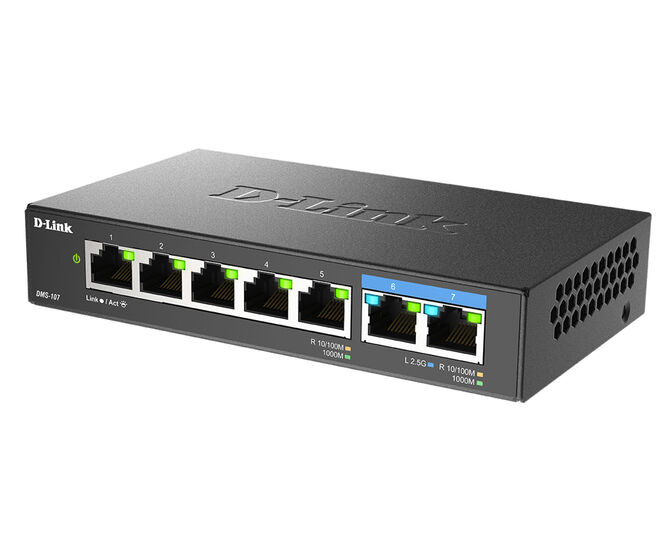 Switch D-Link DMS-107 5 Portas Gigabit + 2 Portas 2.5 Gigabit image number 1