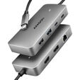 HUB AXAGON HMC-CUB83X2 1x HDMI + 1x DP + 2x USB-A + 1x USB-C + PD 100W, USB-C cable 15 cm image number null