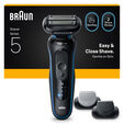 M&aacute;quina de Barbear Braun Series 5 52-B1650s Preto/Azul image number null