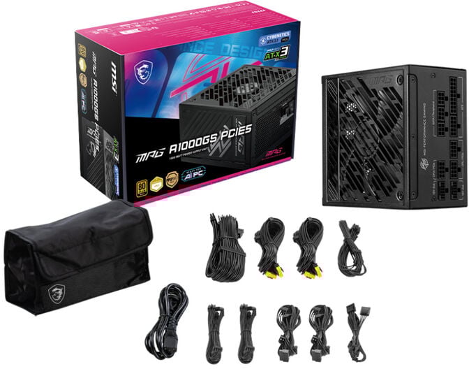 Fonte Modular MSI MPG A1000GS 1000W 80+ Gold PCIE 5.1 image number 3