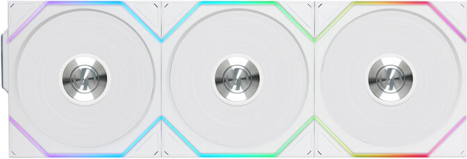 Ventoinha Lian Li UNI FAN TL120 RGB Wireless Reverse PWM Branco 120mm (Pack 3) image number 0